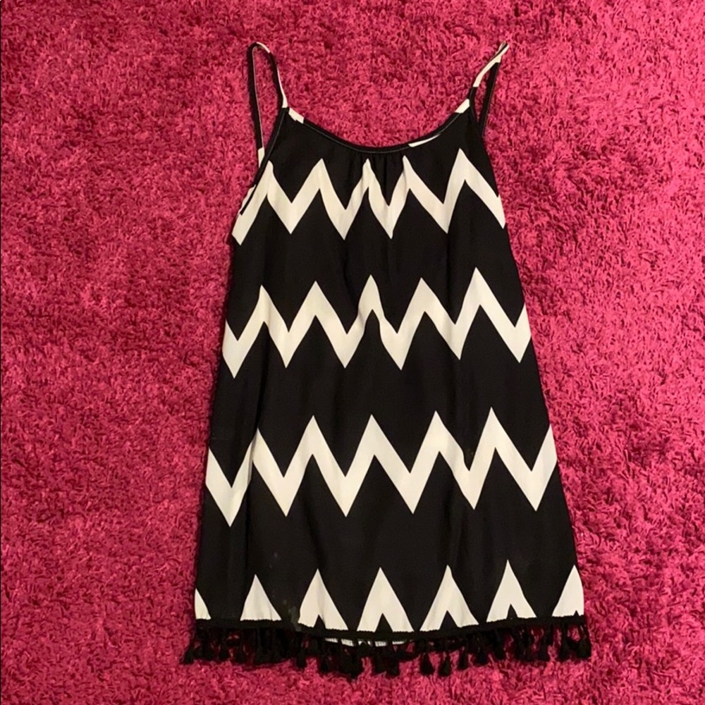 Backless chevron print sundress